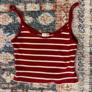 brandy melville skylar tank red with white stripes